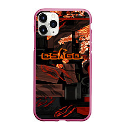 Чехол iPhone 11 Pro матовый CSGO howl kase, цвет: 3D-малиновый