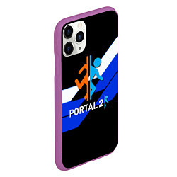 Чехол iPhone 11 Pro матовый Portal geometry, цвет: 3D-фиолетовый — фото 2