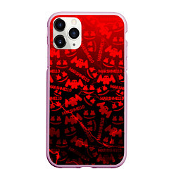 Чехол iPhone 11 Pro матовый Marshmello storm, цвет: 3D-розовый