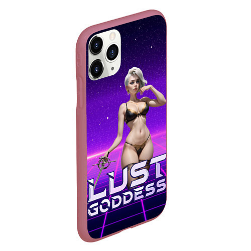 Чехол iPhone 11 Pro матовый Lust Goddess sexy Lorraine / 3D-Малиновый – фото 2