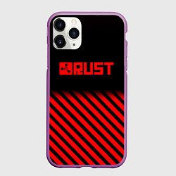 Чехол iPhone 11 Pro матовый RUST geometry, цвет: 3D-фиолетовый