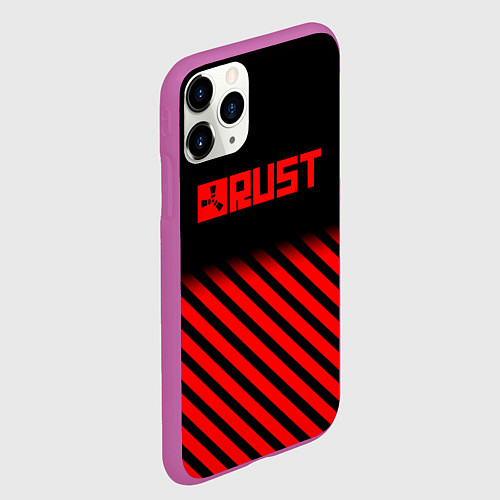 Чехол iPhone 11 Pro матовый RUST geometry / 3D-Фиолетовый – фото 2