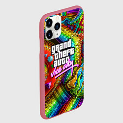 Чехол iPhone 11 Pro матовый GTA casino steel, цвет: 3D-малиновый — фото 2