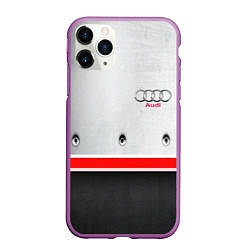 Чехол iPhone 11 Pro матовый Audi metal sport, цвет: 3D-фиолетовый