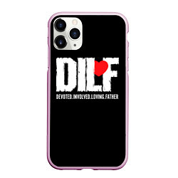 Чехол iPhone 11 Pro матовый DILF - devoted involved loving father, цвет: 3D-розовый