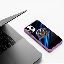 Чехол iPhone 11 Pro матовый Captain Titus Warhammer 40000 space marine 2, цвет: 3D-фиолетовый — фото 2