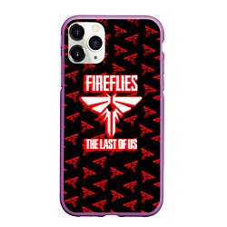 Чехол iPhone 11 Pro матовый The Last of Us pattern game, цвет: 3D-фиолетовый