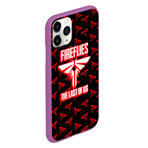 Чехол iPhone 11 Pro матовый The Last of Us pattern game / 3D-Фиолетовый – фото 2