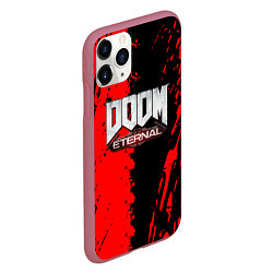 Чехол iPhone 11 Pro матовый Doom eternal краски, цвет: 3D-малиновый — фото 2