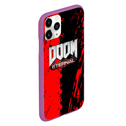 Чехол iPhone 11 Pro матовый Doom eternal краски, цвет: 3D-фиолетовый — фото 2