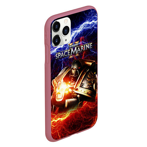 Чехол iPhone 11 Pro матовый Warhammer 40000 space marine 2 / 3D-Малиновый – фото 2