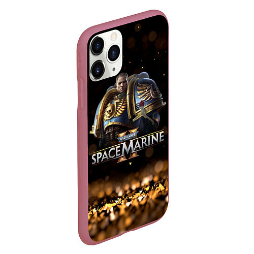 Чехол iPhone 11 Pro матовый Captain Titus Warhammer 40000 space marine 2 / 3D-Малиновый – фото 2