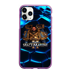 Чехол iPhone 11 Pro матовый Captain Warhammer 40000 space marine 2 Titus, цвет: 3D-фиолетовый