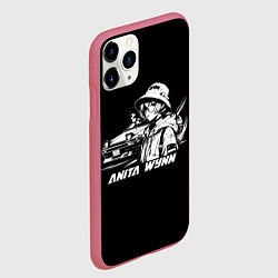 Чехол iPhone 11 Pro матовый Аниме девушка и trueno ae 86, цвет: 3D-малиновый — фото 2