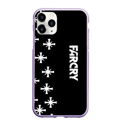 Чехол iPhone 11 Pro матовый Farcry текстура знаки, цвет: 3D-светло-сиреневый