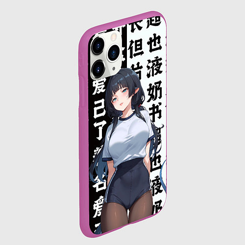 Чехол iPhone 11 Pro матовый Jane Doe - Zenless zone zero / 3D-Фиолетовый – фото 2