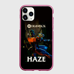 Чехол iPhone 11 Pro матовый Deadlock Haze, цвет: 3D-малиновый