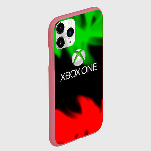 Чехол iPhone 11 Pro матовый Xbox огонь / 3D-Малиновый – фото 2