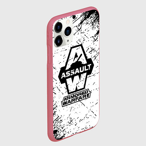Чехол iPhone 11 Pro матовый Armored assault / 3D-Малиновый – фото 2