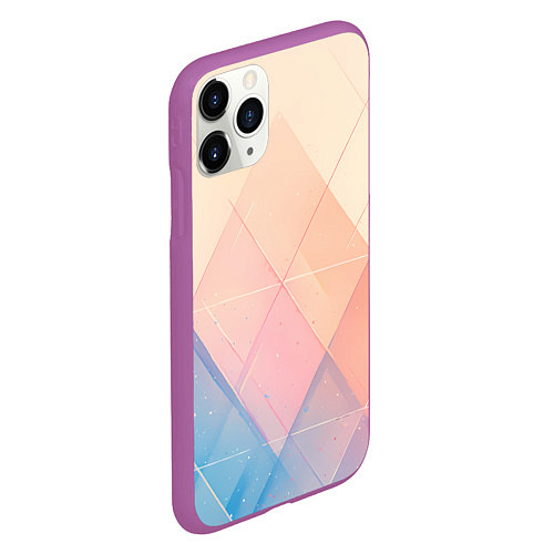 Чехол iPhone 11 Pro матовый Abstract art - triangle / 3D-Фиолетовый – фото 2