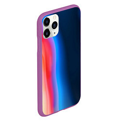 Чехол iPhone 11 Pro матовый Неоновый градиент разводы, цвет: 3D-фиолетовый — фото 2