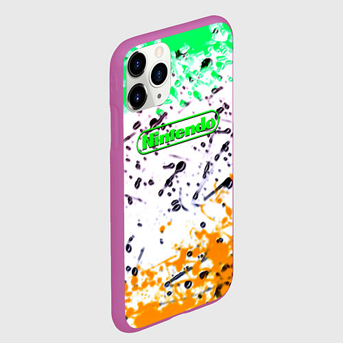 Чехол iPhone 11 Pro матовый Нинтендо краски / 3D-Фиолетовый – фото 2