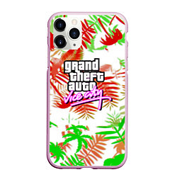 Чехол iPhone 11 Pro матовый GTA tropicano steel, цвет: 3D-розовый