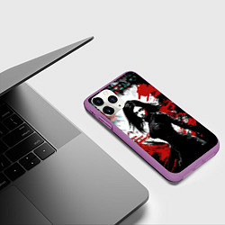 Чехол iPhone 11 Pro матовый Девушка воин, цвет: 3D-фиолетовый — фото 2