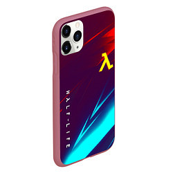 Чехол iPhone 11 Pro матовый Half life stripes neon, цвет: 3D-малиновый — фото 2