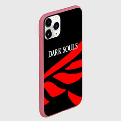 Чехол iPhone 11 Pro матовый Dark souls game wings, цвет: 3D-малиновый — фото 2