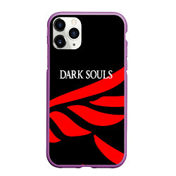 Чехол iPhone 11 Pro матовый Dark souls game wings, цвет: 3D-фиолетовый