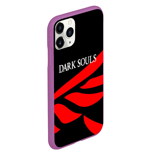 Чехол iPhone 11 Pro матовый Dark souls game wings / 3D-Фиолетовый – фото 2