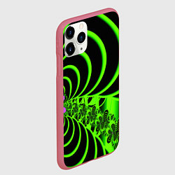 Чехол iPhone 11 Pro матовый Оптические иллюзии абстракция, цвет: 3D-малиновый — фото 2