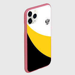 Чехол iPhone 11 Pro матовый Сокрушу пред ним врагов его малый черный герб Нико, цвет: 3D-малиновый — фото 2