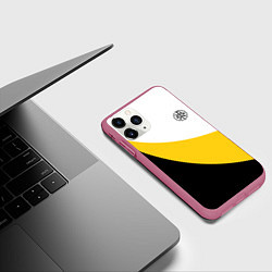 Чехол iPhone 11 Pro матовый Сокрушу пред ним врагов его малый черный КЦК Никол, цвет: 3D-малиновый — фото 2