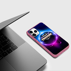 Чехол iPhone 11 Pro матовый Star Trucker logo, цвет: 3D-малиновый — фото 2