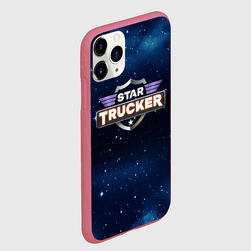 Чехол iPhone 11 Pro матовый Logo Star Trucker / 3D-Малиновый – фото 2