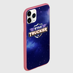 Чехол iPhone 11 Pro матовый Star Trucker logo space, цвет: 3D-малиновый — фото 2