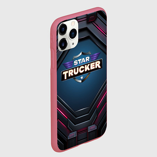 Чехол iPhone 11 Pro матовый Star Trucker космическая броня / 3D-Малиновый – фото 2