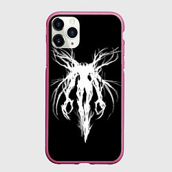 Чехол iPhone 11 Pro матовый Dark gothic angel, цвет: 3D-малиновый