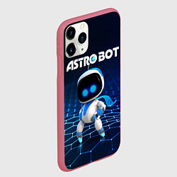 Чехол iPhone 11 Pro матовый Астро бот, цвет: 3D-малиновый — фото 2