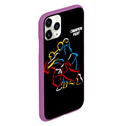 Чехол iPhone 11 Pro матовый Champion fight, цвет: 3D-фиолетовый — фото 2