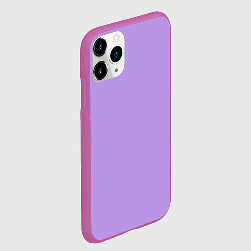 Чехол iPhone 11 Pro матовый Эмоция страха - сиреневый / 3D-Фиолетовый – фото 2