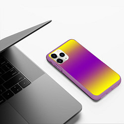 Чехол iPhone 11 Pro матовый Градиент текстура абстракция, цвет: 3D-фиолетовый — фото 2