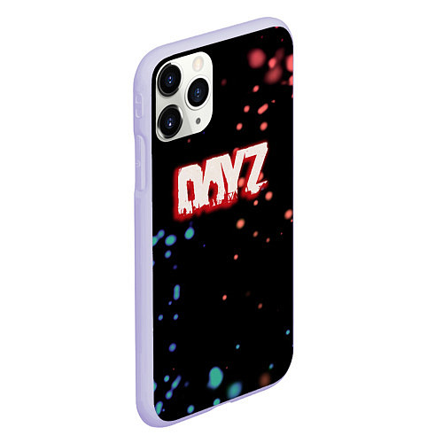 Чехол iPhone 11 Pro матовый Dayz краски боке / 3D-Светло-сиреневый – фото 2