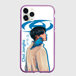 Чехол iPhone 11 Pro матовый Ateez Choi Jongho, цвет: 3D-фиолетовый