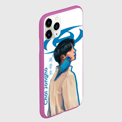 Чехол iPhone 11 Pro матовый Ateez Choi Jongho / 3D-Фиолетовый – фото 2