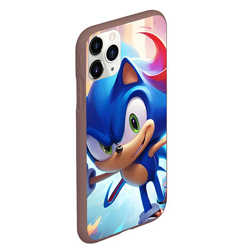 Чехол iPhone 11 Pro матовый Sonic 1 / 3D-Коричневый – фото 2