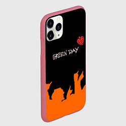 Чехол iPhone 11 Pro матовый Green day rock, цвет: 3D-малиновый — фото 2