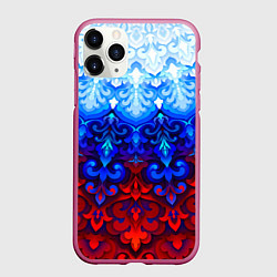 Чехол iPhone 11 Pro матовый Душа моя Россия 1, цвет: 3D-малиновый